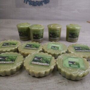 Yankee Candle Meadow Showers Wax Melt Tart Lot of 7 + Votive Candle Lot of 4 NEW